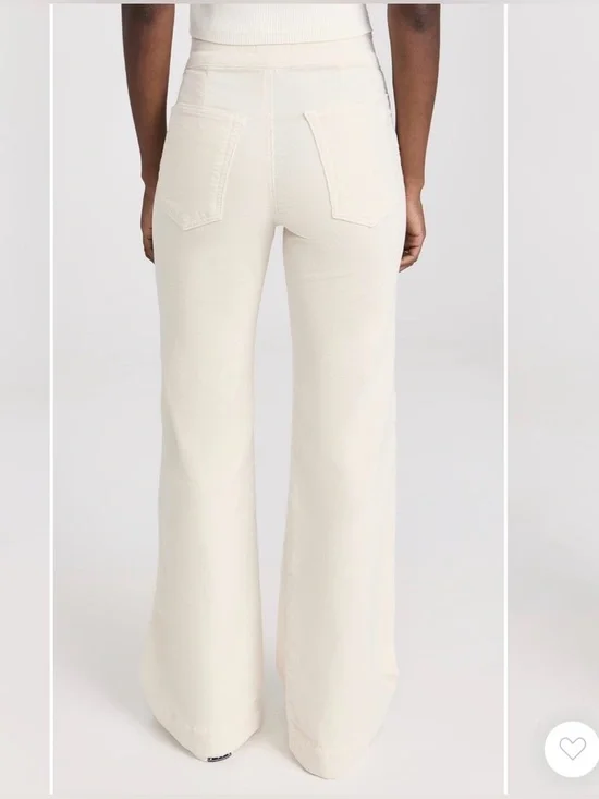 ASKK NY High-Rise Wide Leg Jeans in Cream - Picture 2 of 10